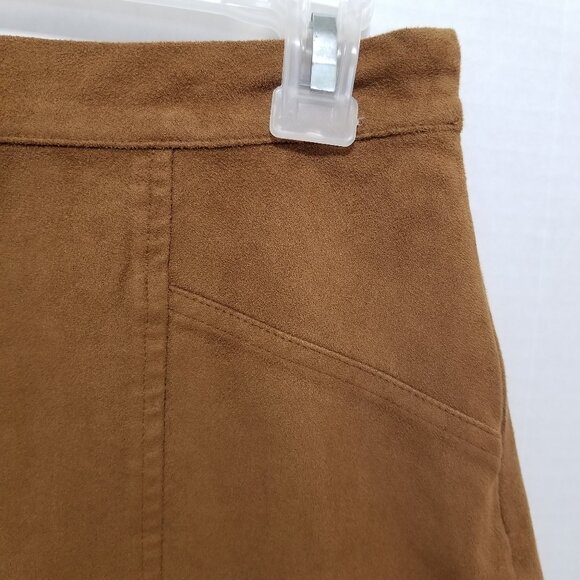 Abercrombie & Fitch skirt 2 faux suede A-line mini VINTAGE Y2K autumn academia - Picture 4 of 13